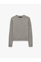Wool Blend Long Sleeve Crew Neck Knitwear Sweater - 6
