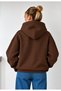 Women's Oversize Sweatshirt with Hood and Kangaroo Pocket - 2