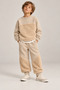 Teddy (Kuzu) Fabric Garnished Shardonlu Children's Tracksuit Set (3-9 Years) - 2