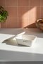 Porcelain Rectangular Bowl with Light Lid - 13 cm - 2