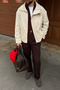 Yongi Asymmetrical Zipper Snap Detailed Oversize Men's Gabardine Jacket - 6