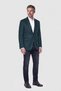 Green Suede Textured Buttoned Blazer Jacket - 5