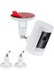 2 Pack White Adhesive Ring Camera Mount Wall Mount Holder Compatible with Outdoor Security Camera, 3