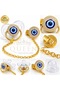 Baby Girl Luxury Design Royal Queen Crown Stoned Pacifier and Chain Set Gold Gold Black - 2