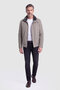 Mink Fur Collar Men's Zippered Coat - 5