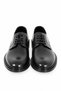 Black 100% Leather Lace-Up Flat Toe Men's Classic Shoes - 2