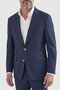 Navy Blue Pinstripe Double Breasted Collar Men's Suit - 5
