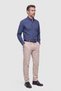 Anthracite Pinstripe Button down Collar Long Sleeve Men's Shirt - 5