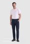 Navy Blue Slim Corduroy Men's Trousers - 5