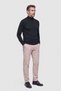 Black Half Turtleneck Long Sleeve Men's Knitwear - 5
