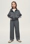 Girl's 10-16 Years Old Two-Piece Tracksuit Set Gray