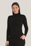 Delux Series Women's Black Turtleneck Long Sleeve Body 3 Pieces Stylist Combinations Option - 4