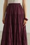 Gathered Layered Voile Skirt - 7