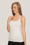 Special Series Women's Cotton Lycra String Strap Undershirt White 3-Pack Basic Clothing Fit Mold Lightweight Laundry - 2