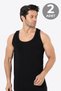 Special Series Men's Black Bamboo Singlet 2-Pack Combination Textile Slim Fit - 2