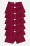 Special Production Boys' Plain Cotton Lycra Claret Red Boxer 6-Piece Pack Daily Underwear - 4