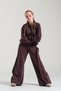 Locoloco Girls' Ribbed Oysho Pants 8-15 Years Old Plum