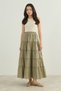 Gathered Layered Voile Skirt