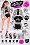 Manifest Costume - Leather Jacket - Shorts - Crop T-Shirt - Face Stone Set of 4 Birthday Party Wedding Girl's Jacket