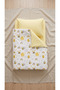 100% Cotton Cute Bee Patterned 3-Piece Baby Bedding Set (Duvet Cover, Sheet, Pillowcase - Yellow) - 3