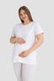 Special Series Cotton Short Sleeve Maternity T-Shirt White 3-Pack Practical Casual Outerwear - 3