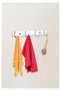 Hanger with Adhesive 4 Hooks Aluminum Color Chrome - 4