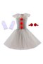 Kids Horror Movie Clowns Cosplay Costume Set for Girls Halloween Party Dress Up Tutu Dress - 7