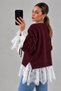 Premium Soft Cardigan with Lace Detail on the Sleeves - 3