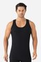 Special Production Men's Summer Mesh Undershirt Black Cotton 3-Pack Design Casual Piece - 3