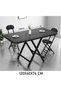 Folding dining table small square table simple rectangular study table for small apartment home outd - 3