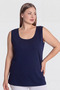 Delux Series Women's Navy Blue Thick Strap Large Size Athlete Cotton Home Wear Light and Comfortable - 2