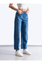 Side Stitch Detailed Jean Trousers - 2