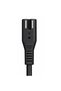 Black Color 1.5 Meter Tape Cord Power Cable with European Plug Practical Connection for Ps4 and Ps5 Compatible Tv, Radio, Audio System and Compatible Electronic Devices |   Sy8 - 5