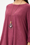 Women's Burgundy Italian Collared Oversize Lycra Knitwear Sweater Size 40 - 48 - 3