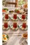 Antique Green Gold Decorated Luxury 12 Piece Tea Set for 6 People, Tea Set - 3