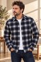 Men's Winter Plaid Flannel Shirt 100% Cotton Long Sleeve Single Pocket Comfortable Fit