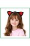 Plush Cat Ear Crown Red Black Children's Party & Costume Crown Bsk2026