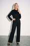 Black Detailed Loose-Fit Trousers