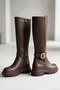 Troy Brown Side Buckle Stretch Back Daily Use Women's Boots - 2