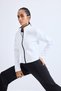 Standard Fit High Collar Zippered Scuba Diving Fabric Basic Sportsman Cardigan H8523Ax26Au - 3