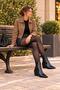 Women's Stylish Pointed Toe Belt Detailed Wedge Heeled Black Rustic Slip-On Boots & Boots - 8
