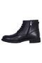 B484 Black Rubber 100% Leather Men's Boat Shoes - 3