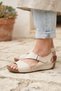 S012.036 Beige Heel Spur Support Gel Sole Hallux Valgus Compatible Comfortable Daily Women's Shoes - 4