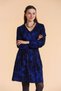 V-Neck Draped Belt Detailed Winter Dress - 3
