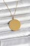316L Steel Gold Color Ayetel Kursi and Allah Written Necklace - 2
