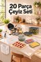 20-Piece Kitchen Dowry Set – Grater, Mixing Bowl, Storage Container, Salad Dryer, and Cake Pan