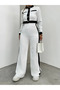 Women's Ottoman Garnished Buttoned Spanish Leg Trousers Set - 3