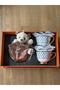 Gift Porcelain Turkish Coffee Cup Asteria for 2 People 9 Pieces - 6