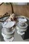 Gift Porcelain Turkish Coffee Cup Asteria for 2 People 9 Pieces - 2