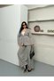 Women's Lace-Up Gold Buttoned Blazer Jacket and Pants Suit - 6